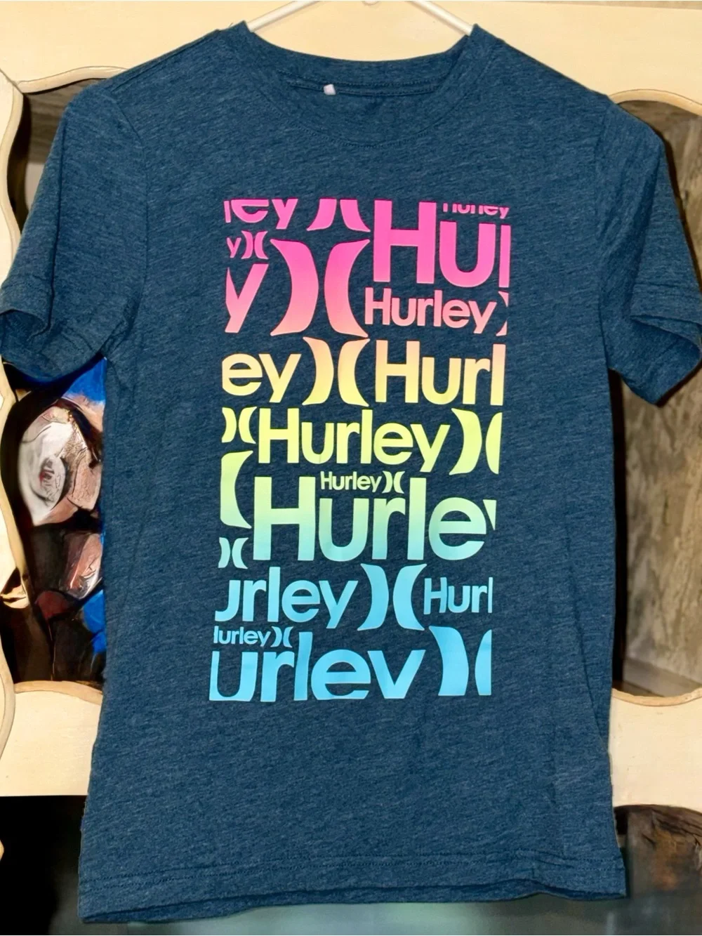 Hurley Kids' Navy Graphic Tee & Charcoal Hooded Long-Sleeve Set